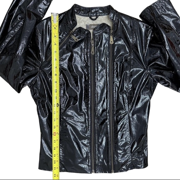 Doma Patent Leather Multi Zipper Jacket Black SZ 
Medium Edgy Streetwear EUC - Picture 10 of 11